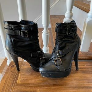 G BY GUESS Leather Platform Booties